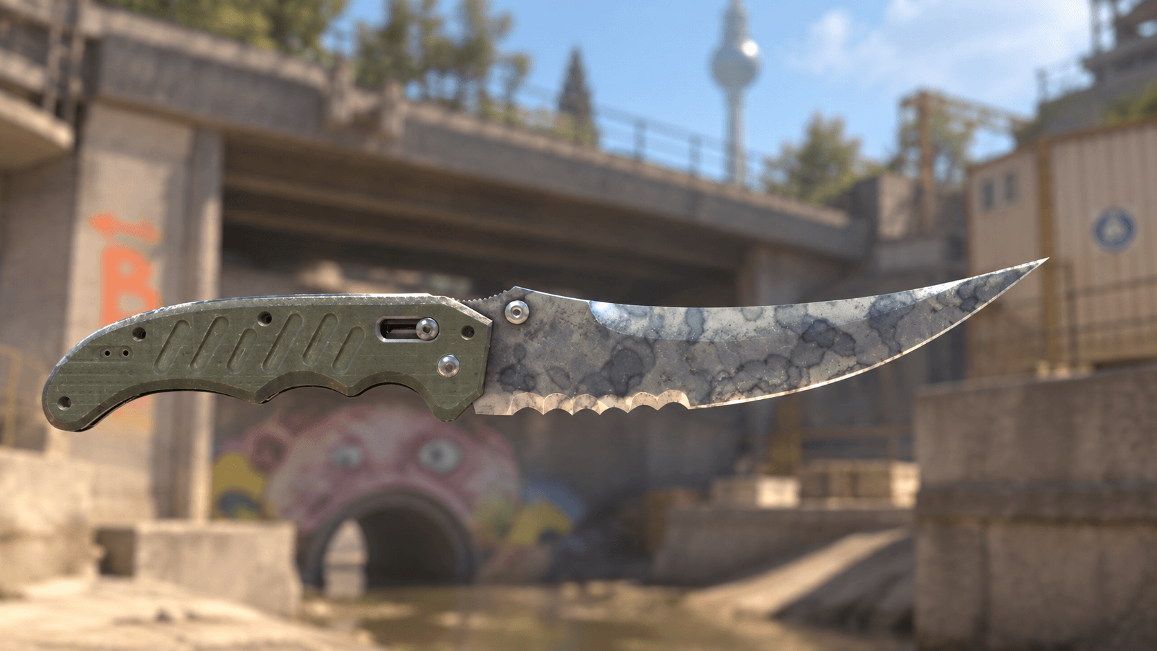cs2 flip knife stained
